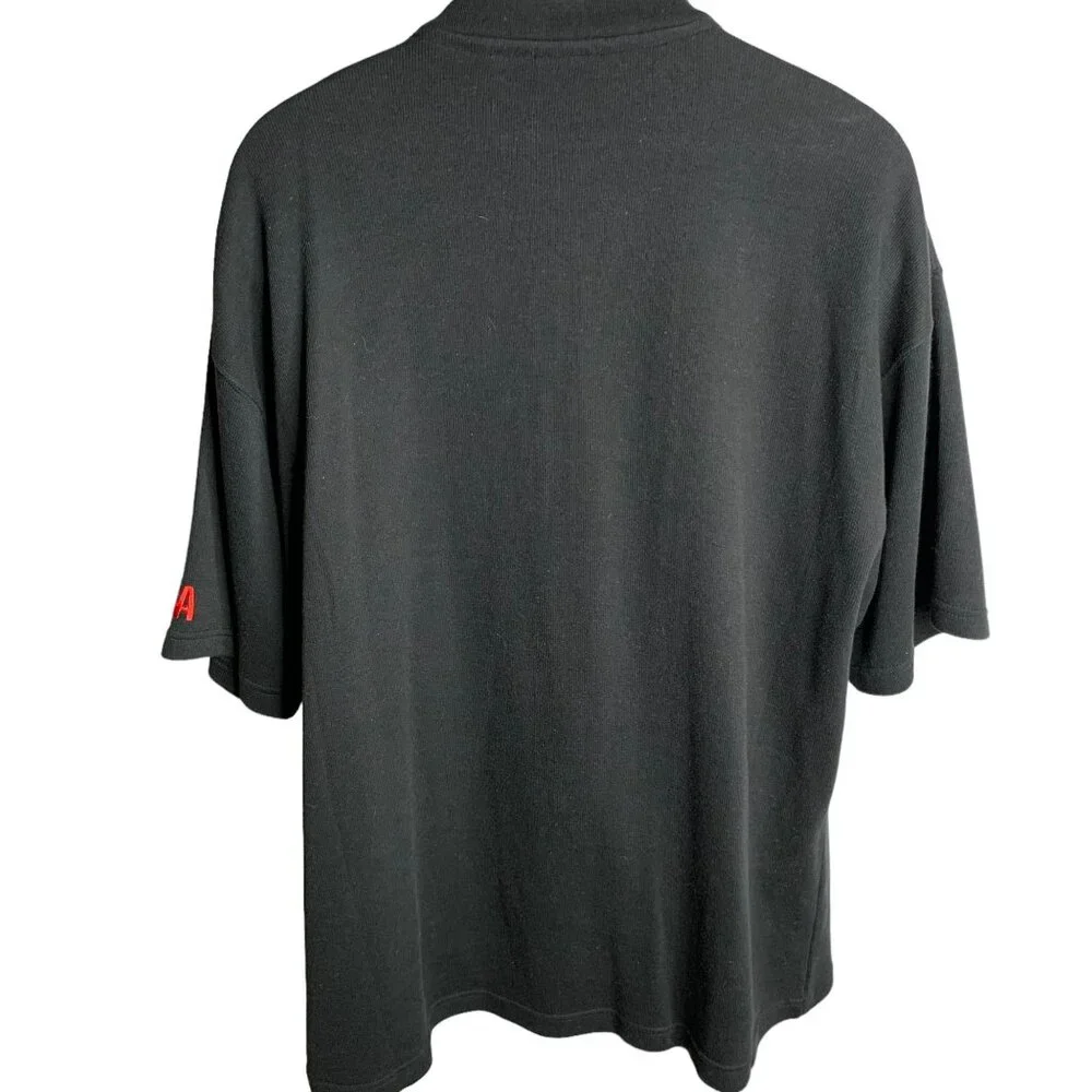 Vintage OUNK NBA Embroidered Shirt XL Black Crewneck Heavy Knit Lakers Clippers - Picture 5 of 8
